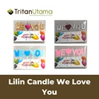 Candle We Love You Gold Silver Pink Blue 6 pcs/pack 1