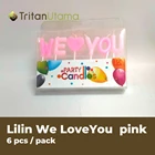Candle We Love You Gold Silver Pink Blue 6 pcs/pack 3