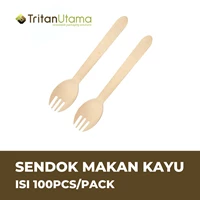 Spork Makan Kayu / Sendok Garpu Kayu / sendok dan garpu / sendok kayu / garpu kayu