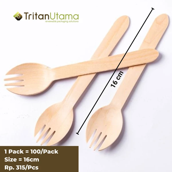 wooden spork / wooden spoon / wooden fork