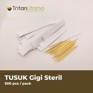 Tusuk Gigi Bambu Steril Plastik / Tusuk Gigi Bambu Premium