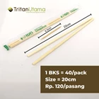 OPP wrap round bamboo chopsticks + Toothpick 2