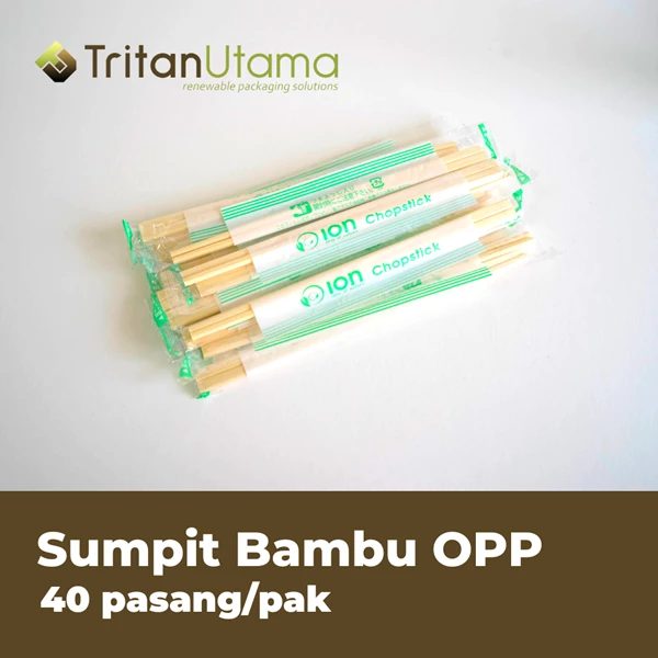  Sumpit Bambu Bulat + Tusuk Gigi Bungkus OPP ION