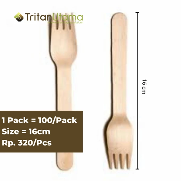 Wooden Cutlery Restaurant Supplies (1 Pack 100 Pcs)