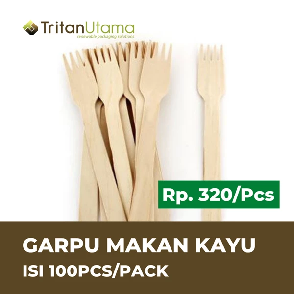 wooden fork / fork / tableware / wooden 