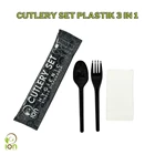 Sendok 3in1 ( 1 Set sendok Garpu Tisu) / Cutlery Set / Sendok Makan Set 3