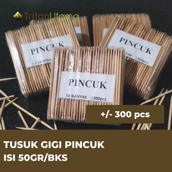 Tusuk Gigi Bambu Refill PINCUK 1 Bungkus 300 Pcs