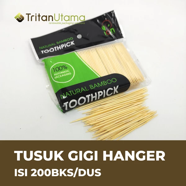 Tusuk Gigi Bambu Hanger ION +/-400 PCS / Tusuk Gigi Refill / Tusuk Gigi